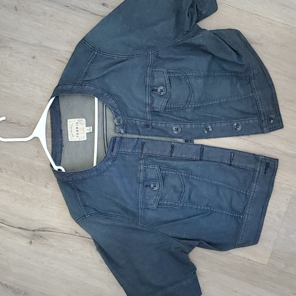 Torrid Crop Denim Jacket